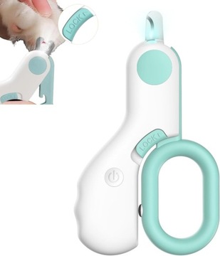 Interferek LED Pet Nail Clipper, LED Light Pet Nail Clippers for Dog & Cat
