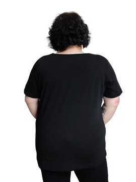 ZIZZI BLUZKA T-SHIRT NAPISY CZARNA 148A 50