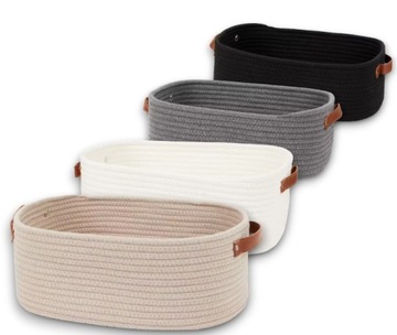 KOSZYK DO PRZECHOWYWANIA PLECIONY PREMIUM BAWEŁNA