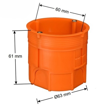 Коробка для скрытого монтажа глубиной 60 мм с винтом. комната Z60DFw