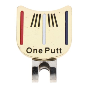 Golf Cap Clip Golf Ball Marker Aiming Mark Golden
