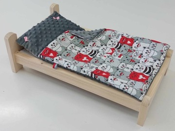 ŁÓŻKO DLA LALKI. ŁÓŻECZKO Z POŚCIELĄ DLA LALEK