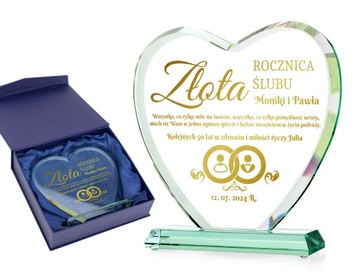 PREZENT na 50 rocznicę Ślubu STATUETKA z GRAWEREM