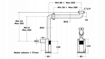 НАСТЕННАЯ УЗКАЯ НАСТЕННАЯ РАКОВИНА ПОЛУСИФОН