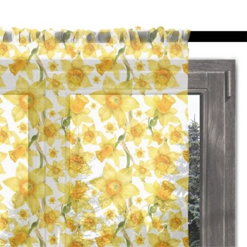 Firana SPRING wzór SP03 | żółte żonkile
