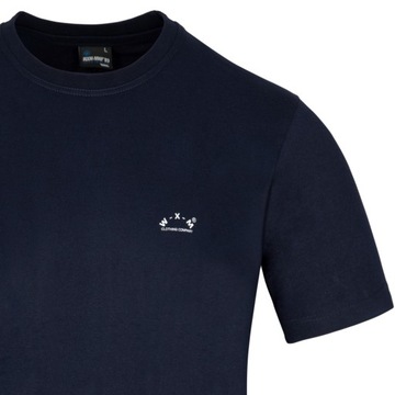 Granatowa bawełniana koszulka męska T-Shirt 8XL