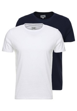 Koszulka Wrangler 2 PACK TEE WHITE-NAVY r. XXL