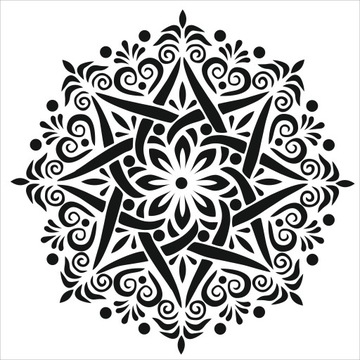 Шаблон декупажа мандалы А4
