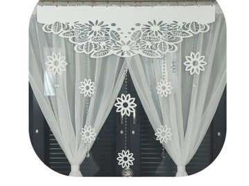 ЦВЕТЫ ПАННО КРАСИВЫЙ АЖУР УКРАШЕНИЕ 120х115 ГИРЛАНДЫ КРИСТАЛЛЫ ГЛАМУРНОЕ СТЕКЛО