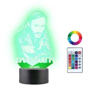 Lampka Nocna 3D LED David Guetta Muzyka Prezent
