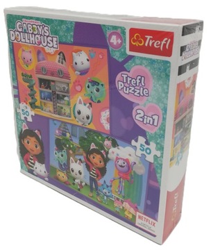 Puzzle Trefl 100 elementów KOCI DOMEK GABI 91958