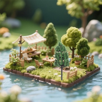 100 ШТУК ЗЕЛЕНЫХ ПЛАСТИКОВЫХ МИНИАТЮРНЫХ ДЕРЕВЬЕВ ДЛЯ МАКЕТОВ И DIY