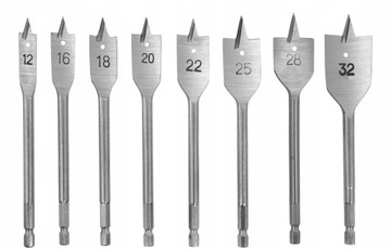 СВЕРЛА ПО ДЕРЕВУ С ПЛОСКИМ ПОЛОЖЕНИЕМ 12-32 НАБОР СВЕРЛ С ШЕСТИГРАННЫМ ПОЛОЖЕНИЕМ