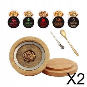2x Cocktail Smoker Kit Portable with Wood Chips