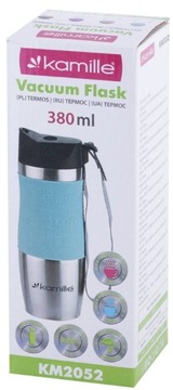 ТЕРМОКРУЖКА ТЕРМОБУТЫЛКА 380мл, СТАЛЬ, ШКОЛЬНАЯ, ТУРИСТИЧЕСКАЯ С РУЧКОЙ