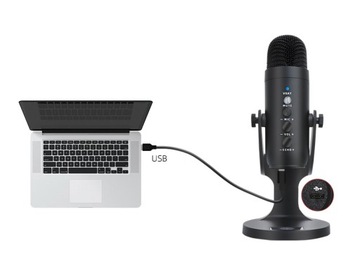 Комплект конденсаторного USB-микрофона с подставкой