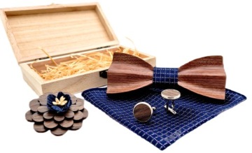 ГАЛСТУК-БАБОЧКА ДЕРЕВЯННЫЙ КАРМАН В Клетку Запонки БРОШЬ ФИОЛЕТОВЫЙ СОВРЕМЕННЫЙ ПОДАРОК