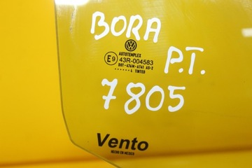 SKLO (OKNO) BOČNÍ DVEŘE PRAVÝ ZADNÍ VOLKSWAGEN BORA JETTA USA