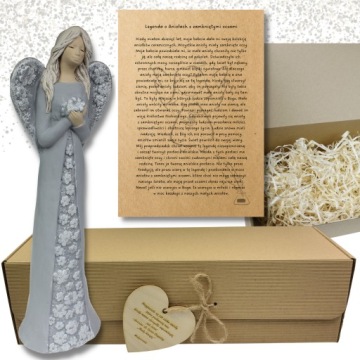 Большой ангелочек, фигурка маленького ангела, подарочное украшение, гравировка