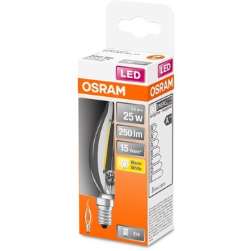 Светодиодная лампа PŁOMYK E14 2,5 Вт 2700 К накаливания OSRAM