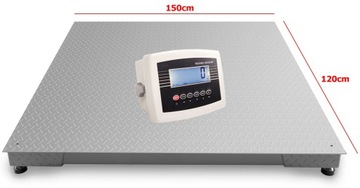 WAGA PLATFORMOWA MAGAZYNOWA PALETOWA 1,2x1,5m 1,5T 1500KG ELEKTRONICZNA LCD