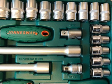 Jonnesway Zestaw kluczy nasadowych + bity 134 elem