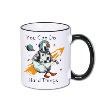 Kubek You Can Do Hard Things gęś w kosmosie kosmos gęsi gąska gąsior