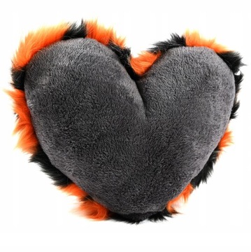 ПЛЮШЕВАЯ ПОДУШКА ОРАНЖЕВОЕ СЕРДЦЕ ВОЛОСАТОЕ МЕХОВОЕ СЕРДЦЕ