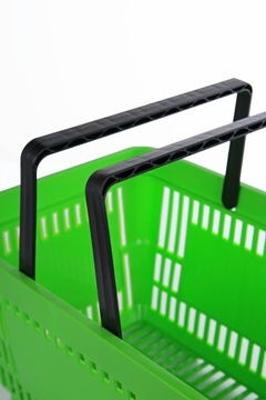 Тележка на две оцинкованные корзины + 2 корзины для покупок, светло-зеленая, 22л
