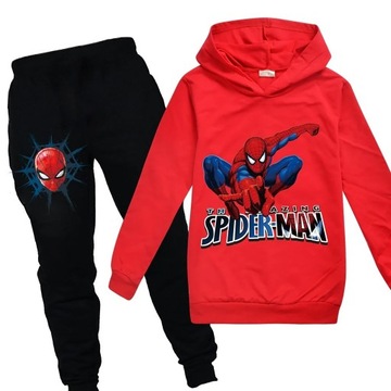 DRES KOMPLET SPIDERMAN MARVEL dres dziecięcy czarny poliester rozmiar 134