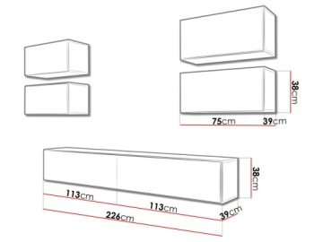 Комплект МЕБЕЛИ для гостиной Roco II Современная МЕБЕЛЬ