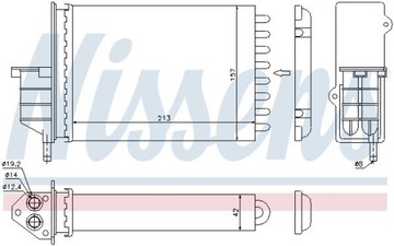 NISSENS 71450 NÁHRADA TEPLÁ TOPENÍ INTERIÉR