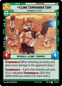 Clone Commander Cody |114/257|TWI|Twilight of the Republic| Uncommon