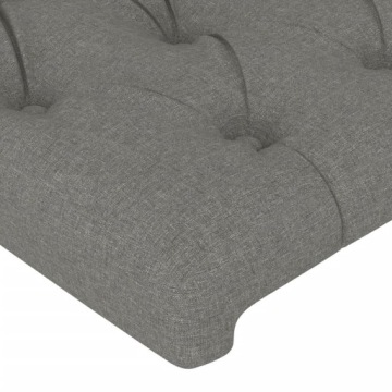 vidaXL Изголовье кровати со светодиодной подсветкой, темно-серое, 200x7x78/88 см, ткань