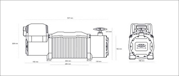 Wyciągarka elektryczna 24V 13000 lbs / 5897 kg Wodoodporna | Dragon Winch