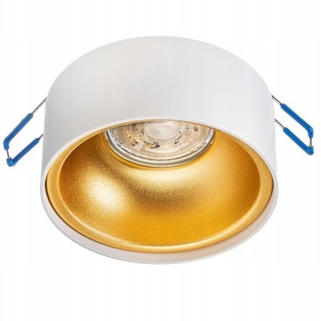 OPRAWA HALOGENOWA LAMPA SUFITOWA WPUSZCZANA LED GU10 BIAŁA/ZŁOTA