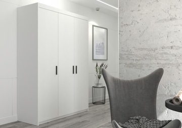 SZAFA 3 drzwi 133cm Biała oraz Sonoma Lefkas Beton