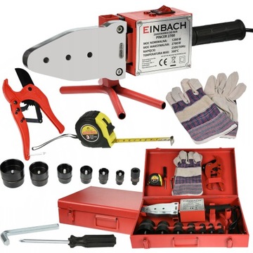 СВАРОЧНЫЙ АППАРАТ ДЛЯ СВАРКИ ТРУБ ПВХ, ПП, 2700ВТ КОМПЛЕКТ