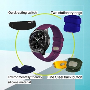 PASEK SILIKON DO HUAWEI WATCH GT ACTIVE 22mm BLACK