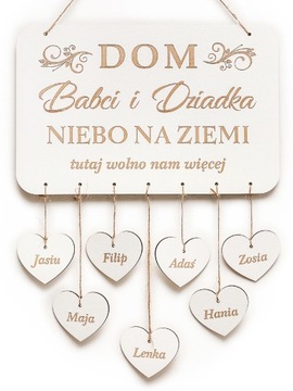 tabliczka w DOMU BABCI i DZIADKA grawer imię 6-7