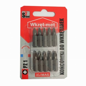 Końcówki do wkrętarek bity bit PZ1 25mm 10 sztuk