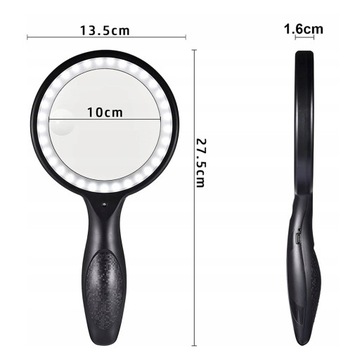 ЛУПА ДЛЯ ЧТЕНИЯ СО СВЕТОДИОДНОЙ ЛУПОЙ 30x/60x