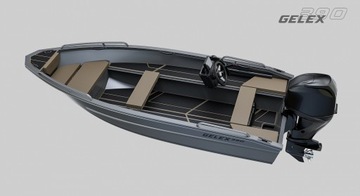 АЛЮМИНИЕВАЯ РЫБАЛОЧНАЯ ЛОДКА GELEX 390 СИДЕНЬЯ С КОНСОЛИ