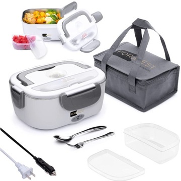 LUNCH BOX ELEKTRYCZNY PODGRZEWANY POJEMNIK + TORBA