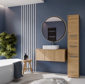 SZAFKA ŁAZIENKOWA SŁUPEK REGAŁ S33 DĄB ARTISAN