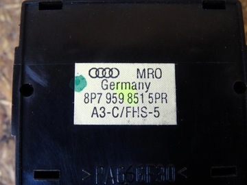 AUDI A3 8P CABRIO FACELIFT PANEL PŘEPÍNAČ PŘEPÍNAČE SKEL OKNO 8P7959851