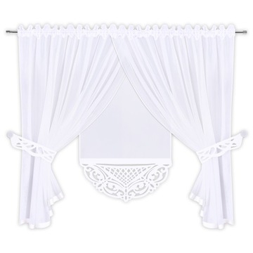 КОМПЛЕКТ ШТОР ВУАЛЬ С АЖУРНЫМ ПАНЕЛИ