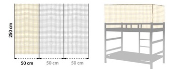 ЗАЩИТНАЯ СЕТКА ДЛЯ кроватки БЕЖЕВАЯ 250см