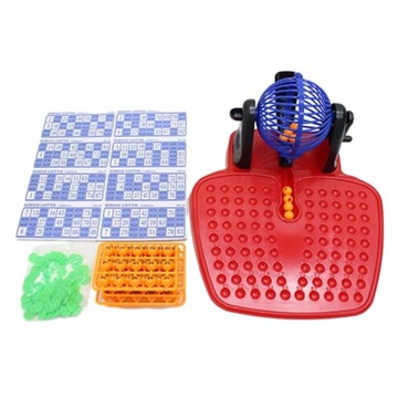 Family Bingo Lotto Game Bingo Machine Toy Reusable Deluxe Portable Bingo