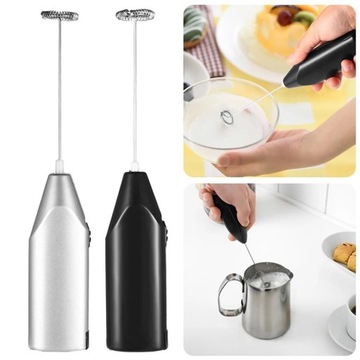 Mini Electric Handheld Egg Beater Household Kitchen Stainless Steel Coffee